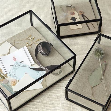 metal and glass shadow box|small glass shadow box.